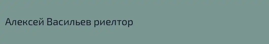 Алексей Васильев риелтор